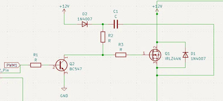 High side 開關電路，包含 bootstrap circuit